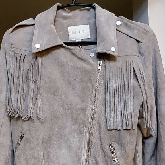 Suede fringe biker jacket - Picture 4 of 7